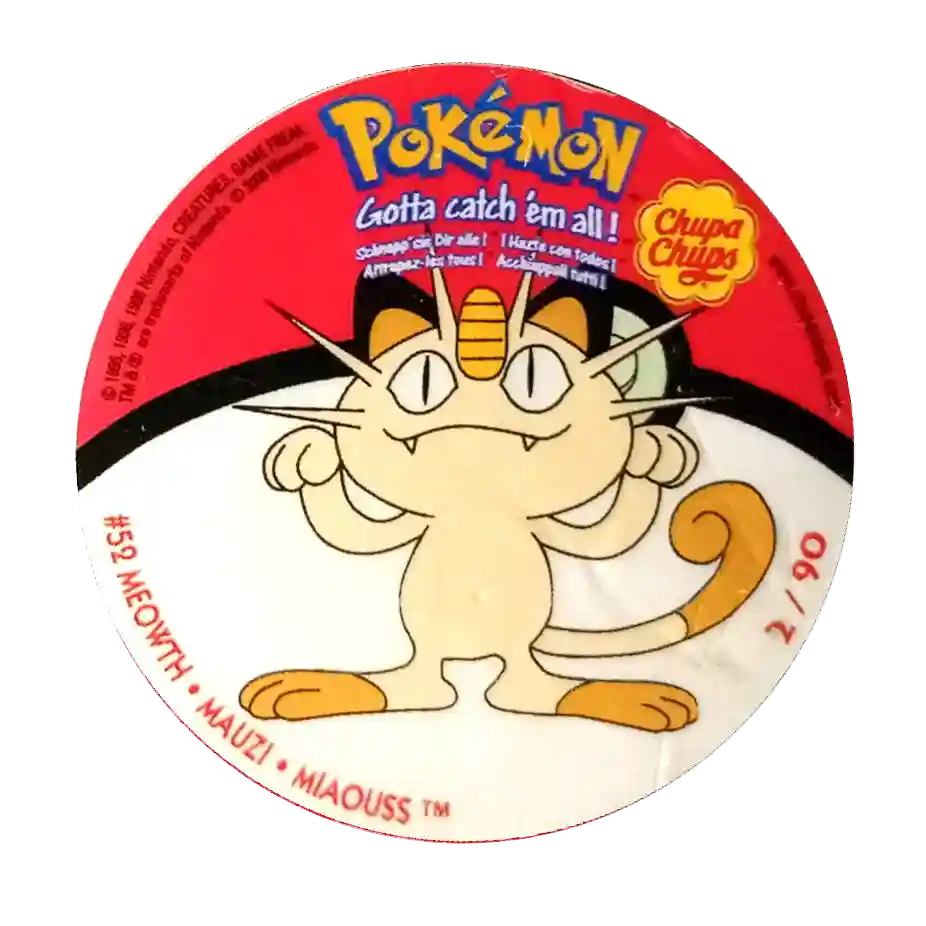 Naklejka Pokemon Chupa Chups Seria 2 - Meowth