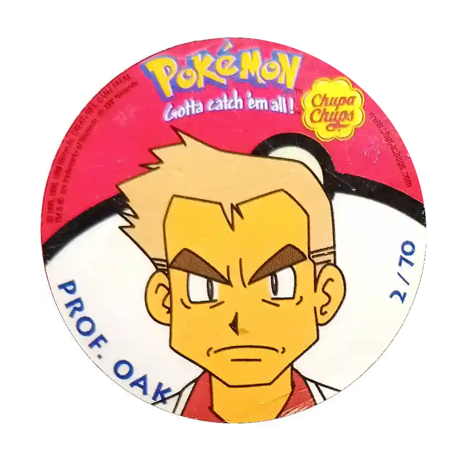 Naklejka Pokemon Chupa Chups Seria 1 - Prof. Oak