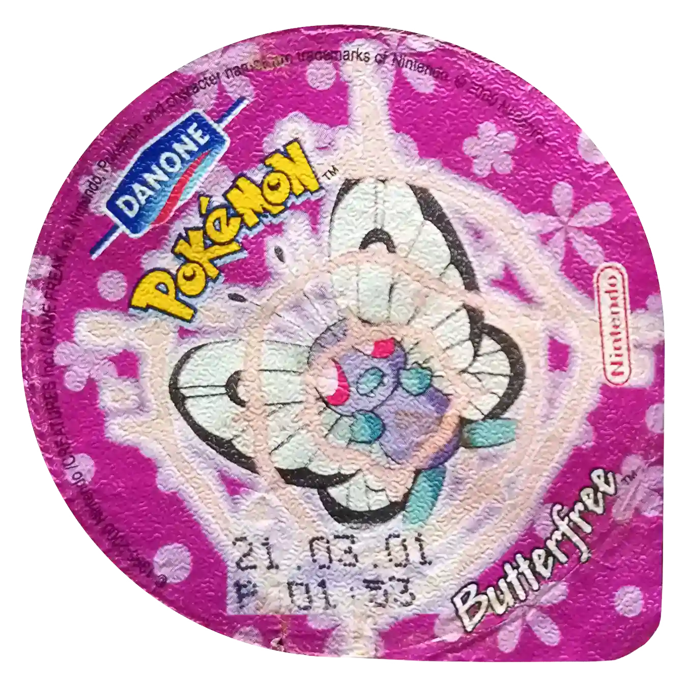 wieczka pokemon danone kolekcja butterfree uzywa confusion pokepolis zbiór pokemon tazo