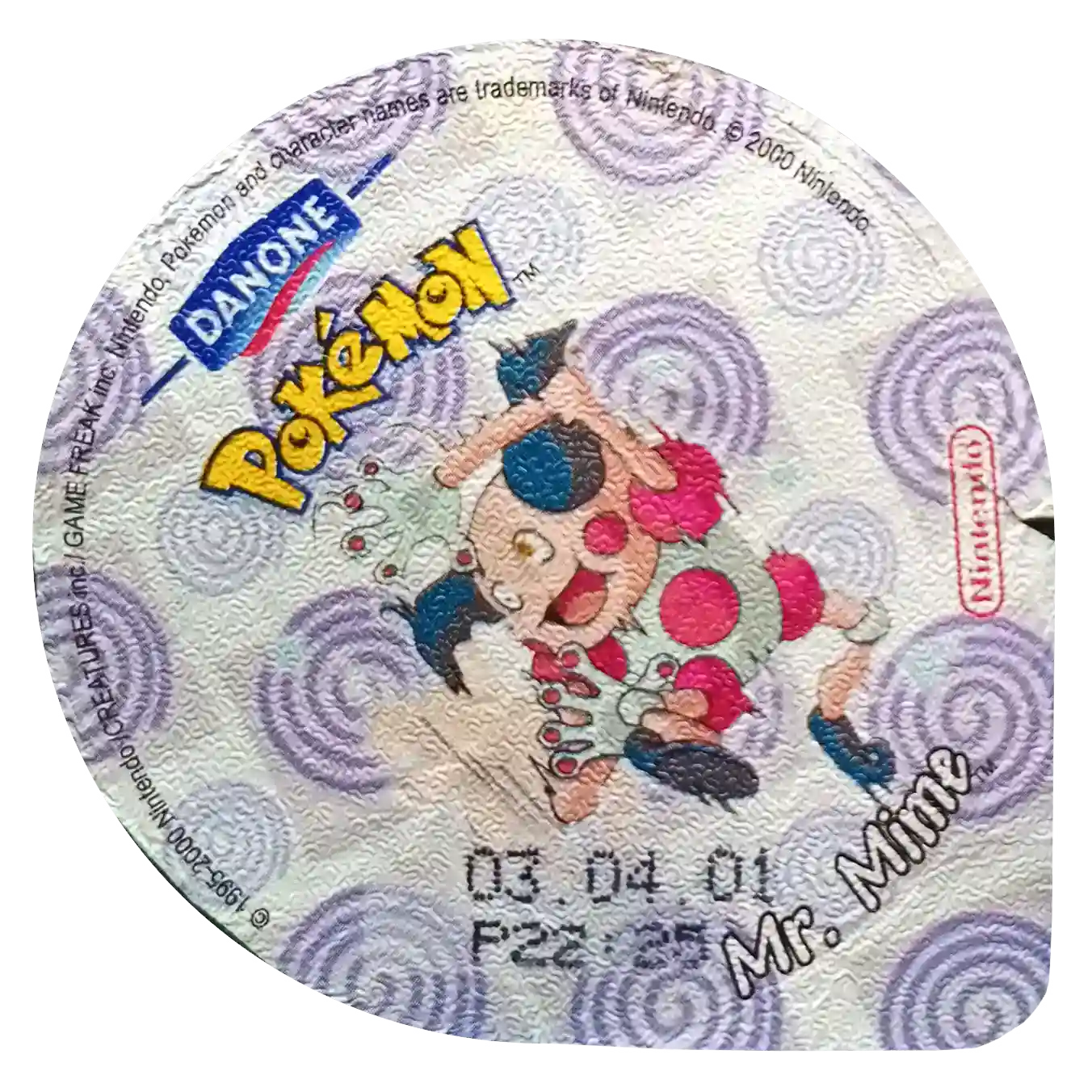 wieczka pokemon danone kolekcja - mr mime