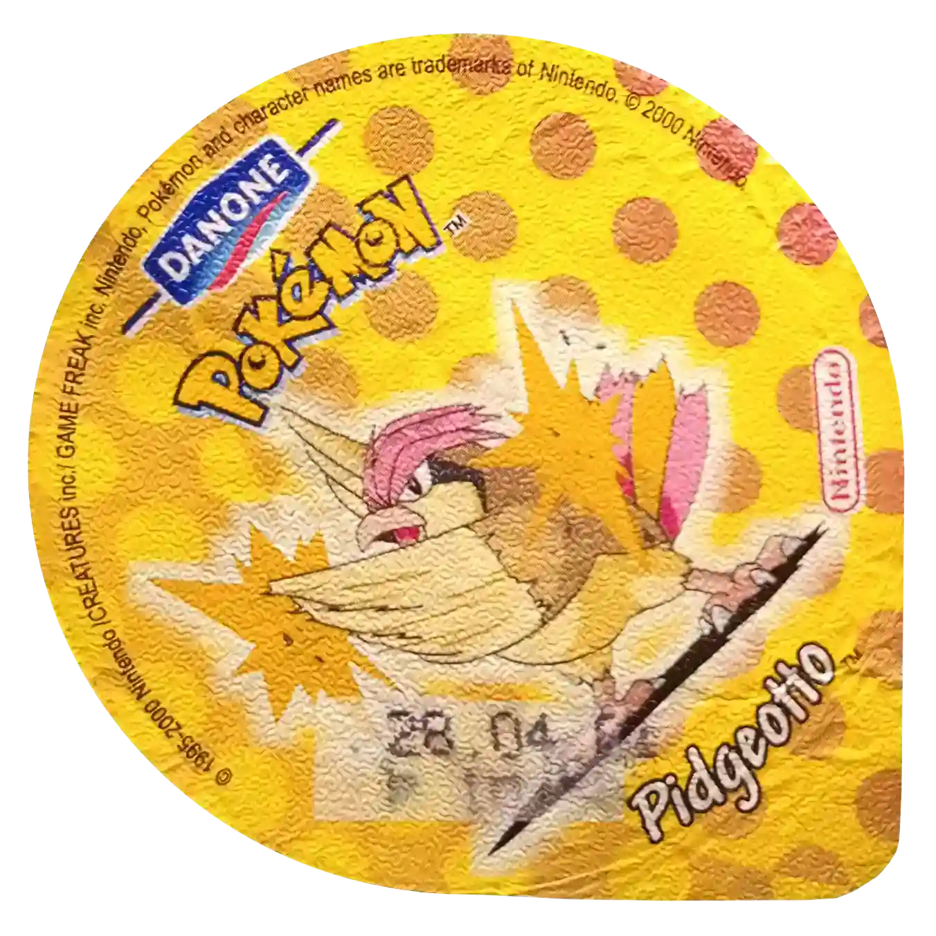 wieczka pokemon danone pidgeotto używa wing attack pokepolis kolekcja pokemon tazo