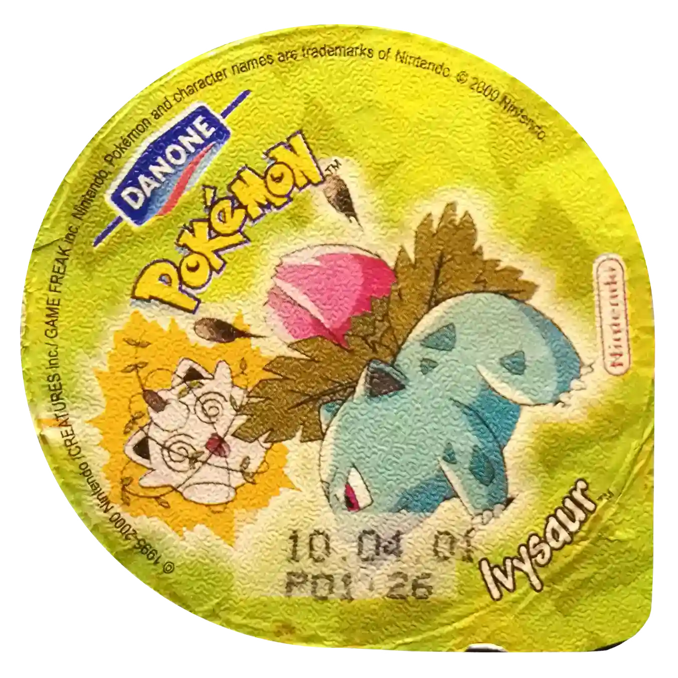 wieczka pokemon danone ivysaur atakuje jigglypuffa pnączem pokepolis zbiór pokemon tazo