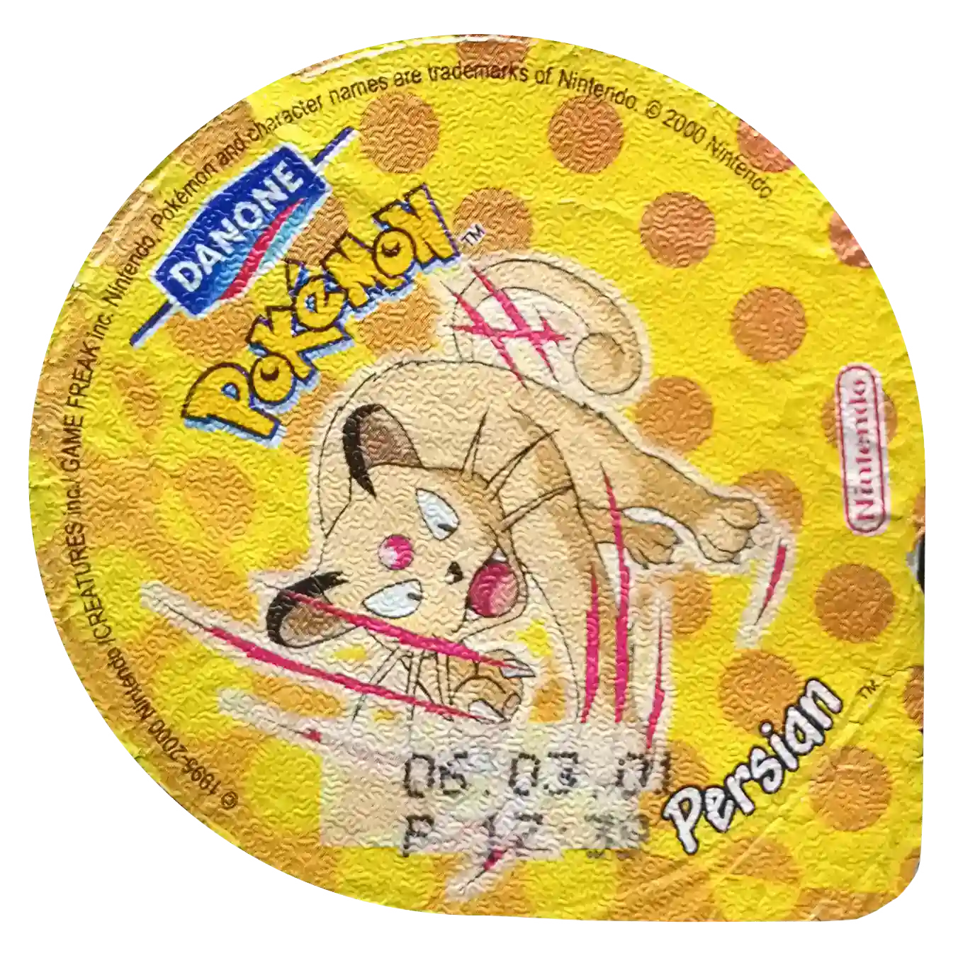 wieczka pokemon danone persian używa ataku scratch największy zbiór kolekcji pokemon tazo