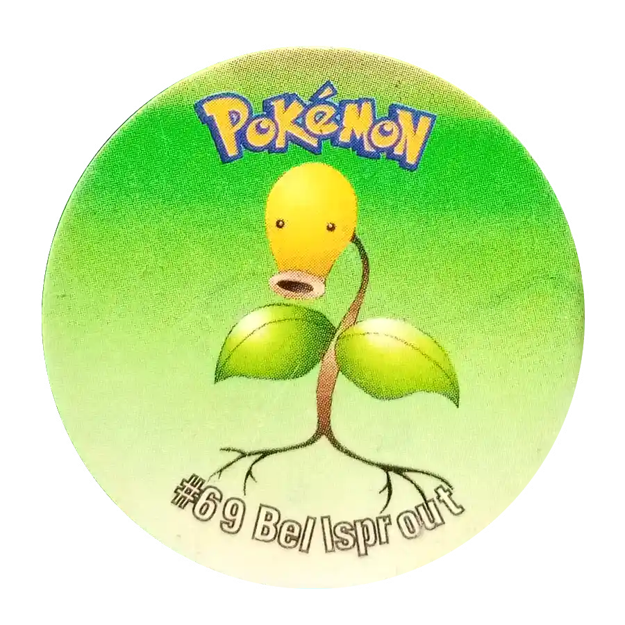 pokemon taso 4 pokemone bellsprout to nieoryginalne tazoz turcji o tematyce pokemonów