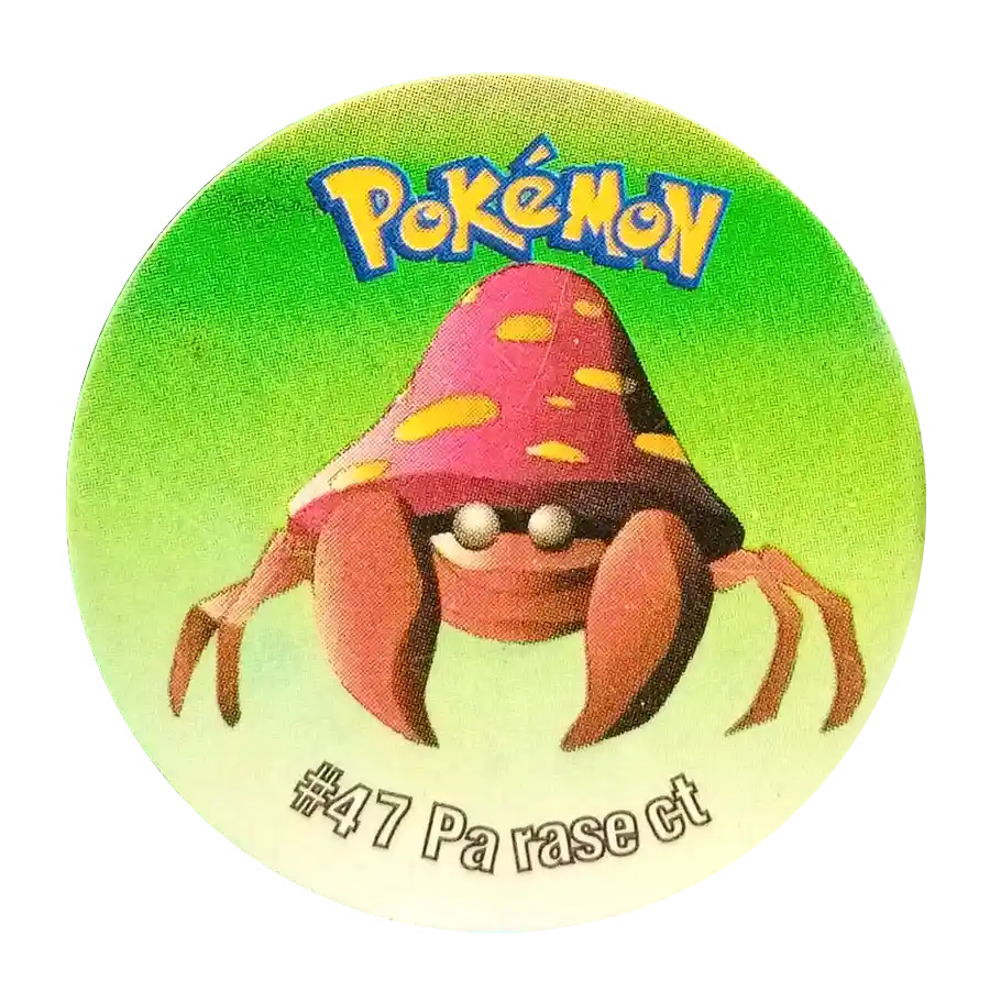 pokemon taso 4 pokemone parasect to nieoryginalne tazoz turcji o tematyce pokemonów