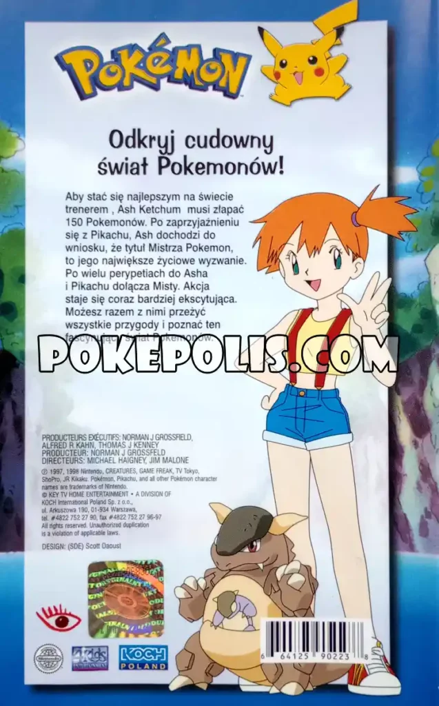 pokemon odcinki sezon 1 kaseta vhs tył pokepolis kolekcje pokemon tazo