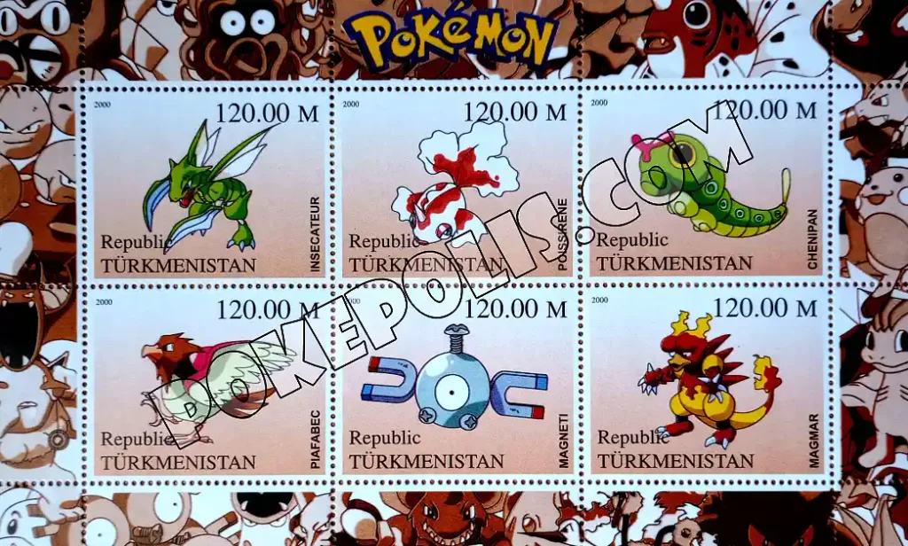 znaczki pokemon tadżykistan azja kolekcje znaczków z pokemonami