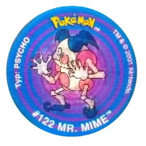 pokemon tazo 2 mr mime 3d holograficzny pokemon psychiczny