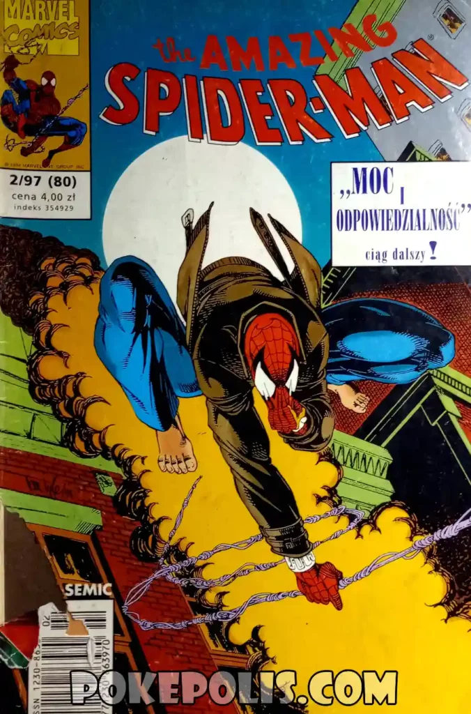 spider man tm semic komiks okłądka człowiek pająk przygody i walka z carnage venomem czy octopusem
