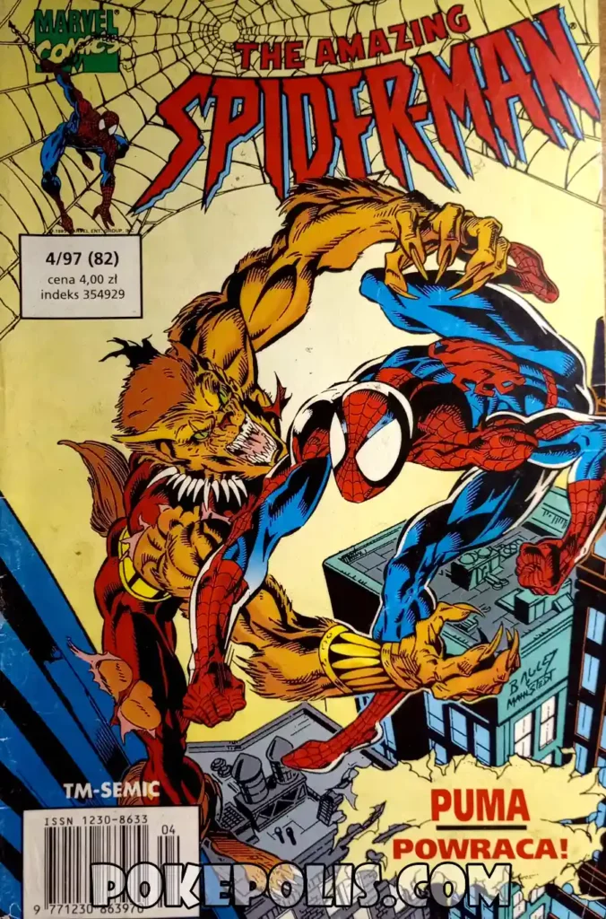 spider man tm semic komiks okłądka człowiek pająk przygody i walka z carnage venomem czy octopusem