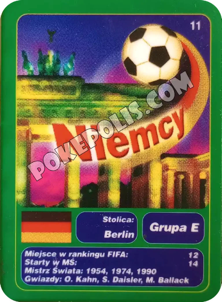 goool club 2002 karty z chipsów lays mistrzostwa świata w piłce nożnej mundial kraj niemcy
