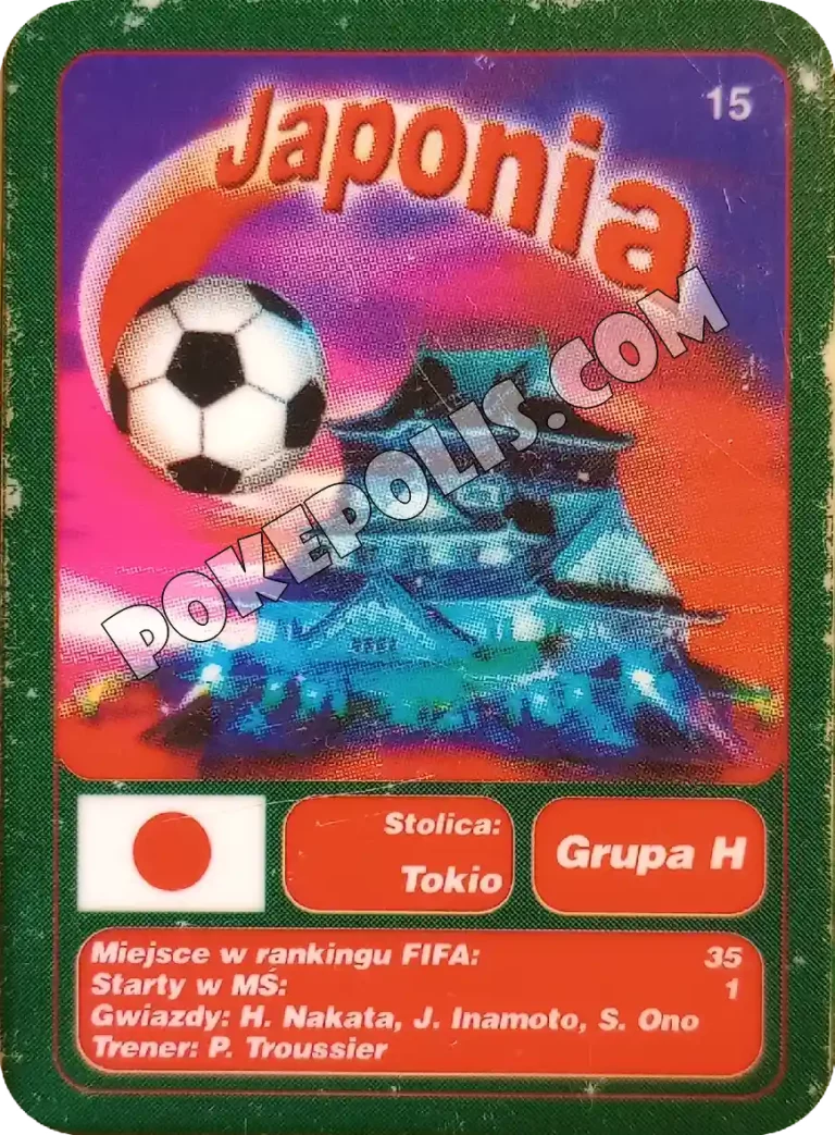 goool club 2002 karty z chipsów lays mistrzostwa świata w piłce nożnej mundial kraj japonia