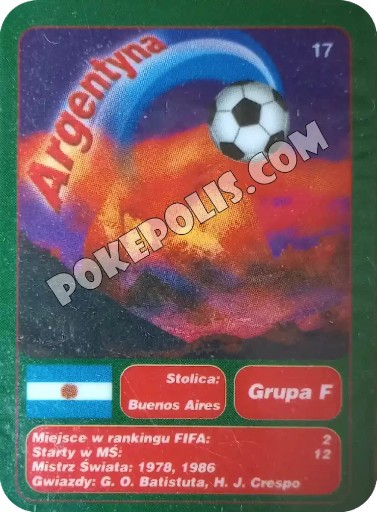 goool club 2002 karty z chipsów lays mistrzostwa świata w piłce nożnej mundial kraj argentyna