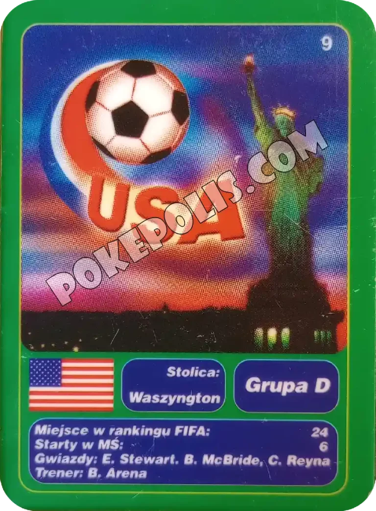 goool club 2002 karty z chipsów lays mistrzostwa świata w piłce nożnej mundial kraj usa