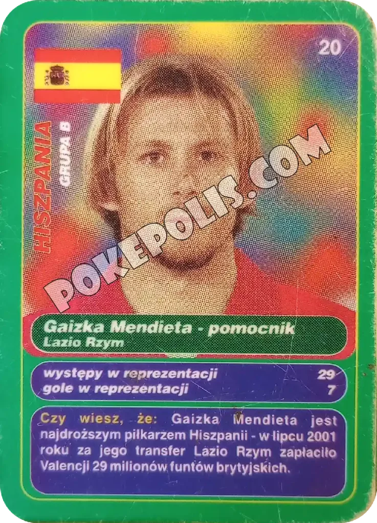 gool club 2002 chipsy lays karty i tazosy, mistrzostwa świata w piłce nożnej zawodnik gaizka Mendieta