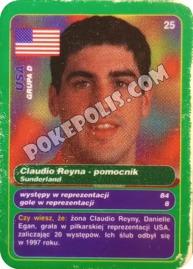 gool club 2002 chipsy lays karty i tazosy, mistrzostwa świata w piłce nożnej zawodnik claudio reyna