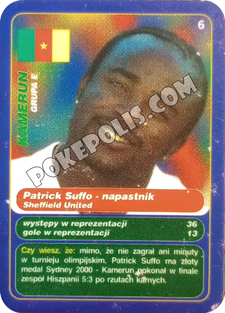 gool club 2002 chipsy lays karty i tazosy, mistrzostwa świata w piłce nożnej zawodnik patrick suffo