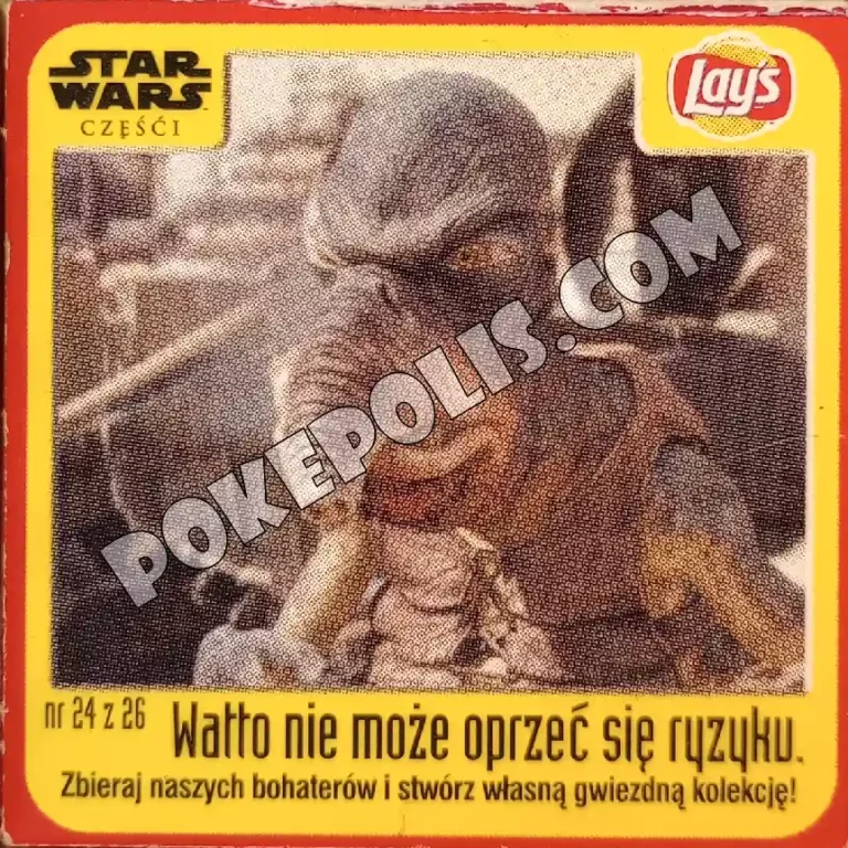 zdrapka star w ars karta rozkładanka dodawana do chipsów lays przedstawia postacie z filmu gwiezdne wojny w reżyserii geroga lucasa karta watto