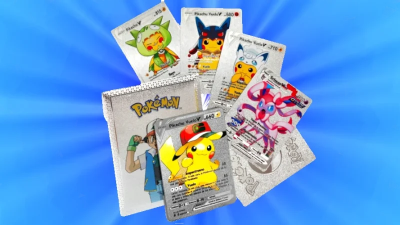srebrne karty pokemon czy są oryginalne? zestaw 55 kart z allegro