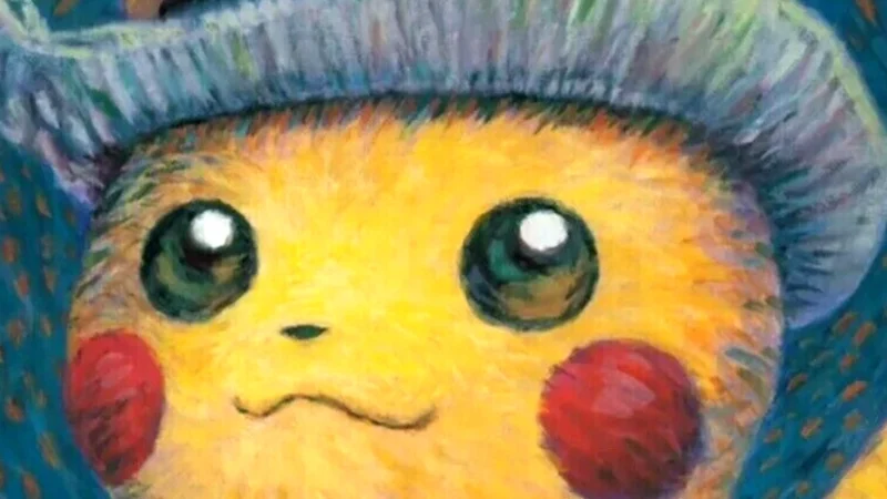 Pikachu Van Gogh Grey hat pikachu