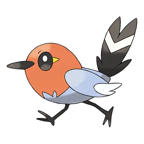 Fletchling Pokemon 661 – miniatura i grafika Pokédex