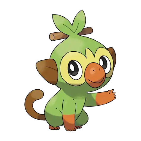 Grookey Pokemon 810 – miniatura i grafika Pokédex