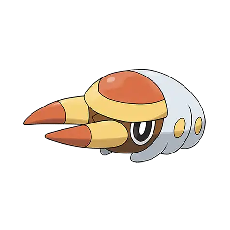 Grubbin Pokemon 736 – miniatura i grafika Pokédex