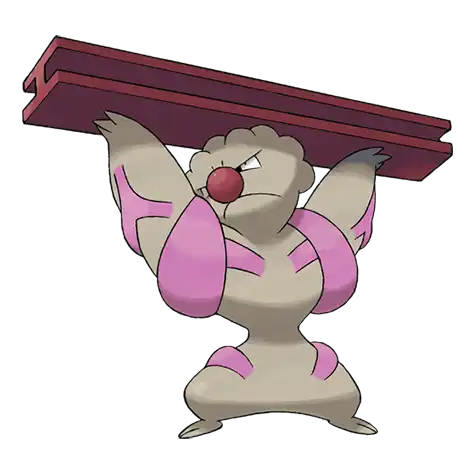 Gurdurr Pokemon 533 – miniatura i grafika Pokédex