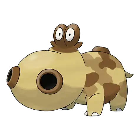 Hippopotas Pokemon 449 – miniatura i grafika Pokédex