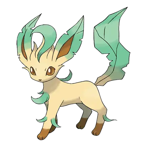 Leafeon Pokemon 470 – miniatura i grafika Pokédex