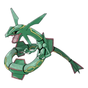 Rayquaza Pokemon 384 – miniatura i grafika Pokédex