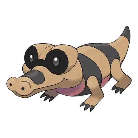 Sandile Pokemon 551 – miniatura i grafika Pokédex