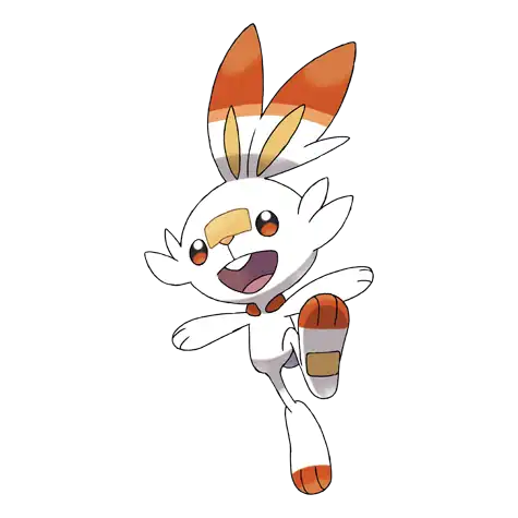 Scorbunny Pokemon 813 – miniatura i grafika Pokédex
