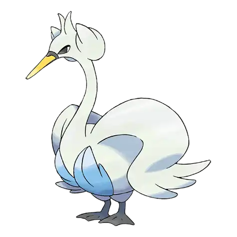 Swanna Pokemon 581 – miniatura i grafika Pokédex