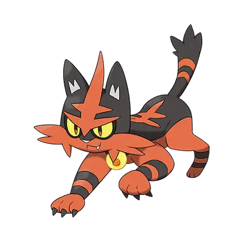 Torracat Pokemon 726 – miniatura i grafika Pokédex