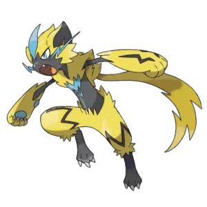 Zeraora Pokemon 807 – miniatura i grafika Pokédex