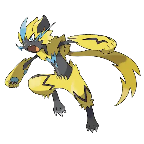 Zeraora Pokemon 807 – miniatura i grafika Pokédex