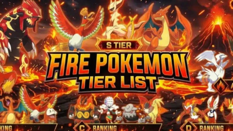 fire pokemon tier list