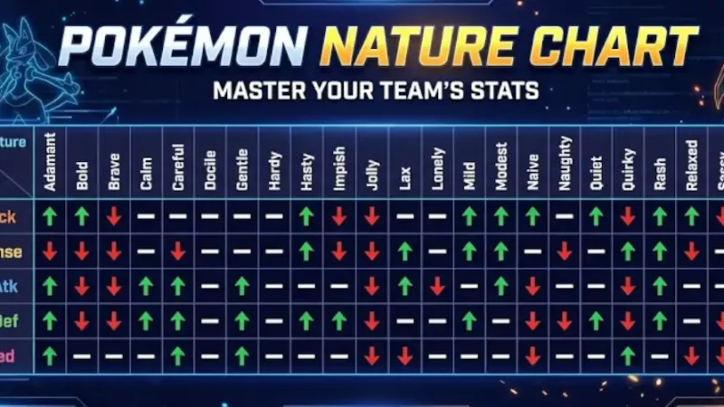 pokemon nature chart