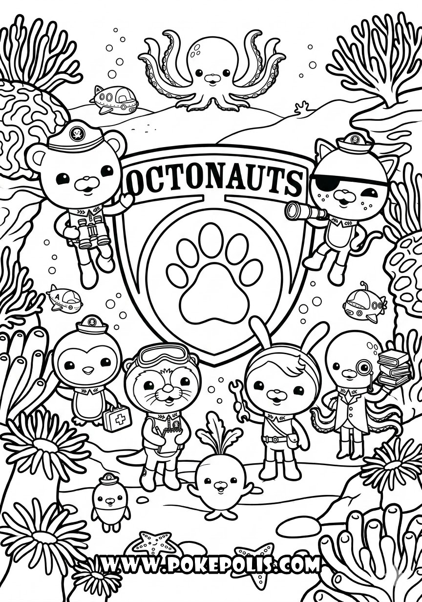 darmowa kolorowanka do druku oktonauci