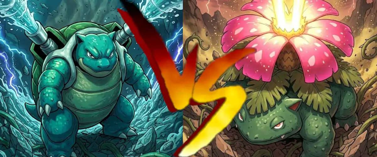 Venusaur vs Blastoise - analiza porównawcza starterów Kanto