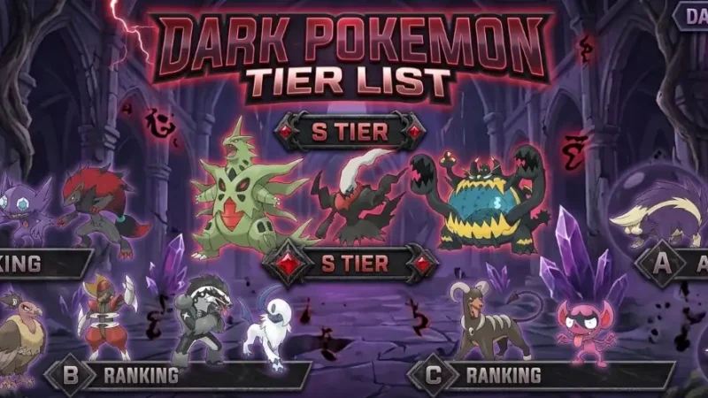 dark pokemon tier list