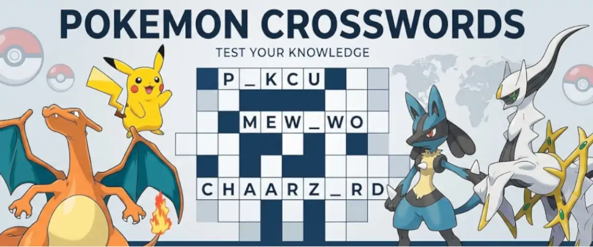 pokemon crosswords krzyżówka pokemon