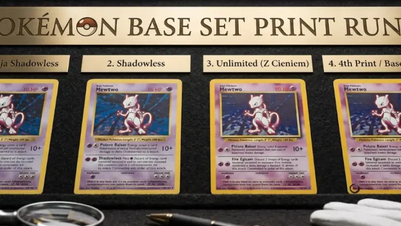 Pokémon Base Set Print Runs – porównanie różnych wydań kart