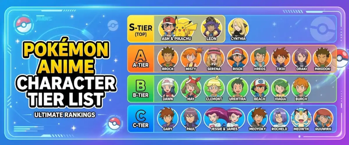 Pokémon Anime Character Tier List – ranking postaci z anime