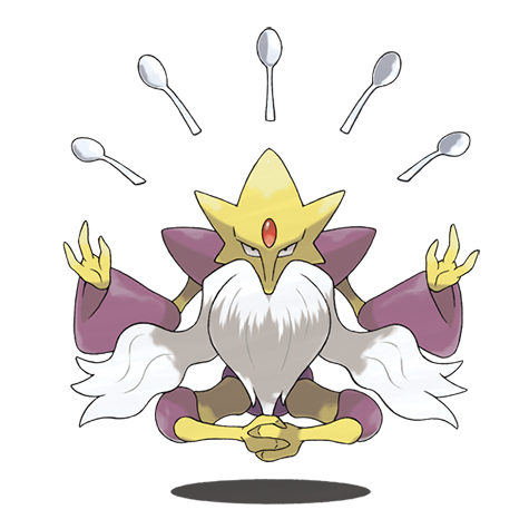 Mega Alakazam Pokemon 065 – miniatura i grafika Pokédex