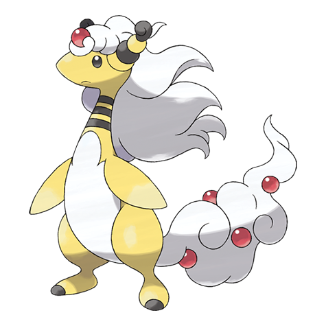 Mega Ampharos Pokemon 181 – miniatura i grafika Pokédex