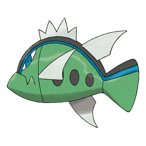 Basculin Blue-Striped Pokemon 550 – miniatura i grafika Pokédex
