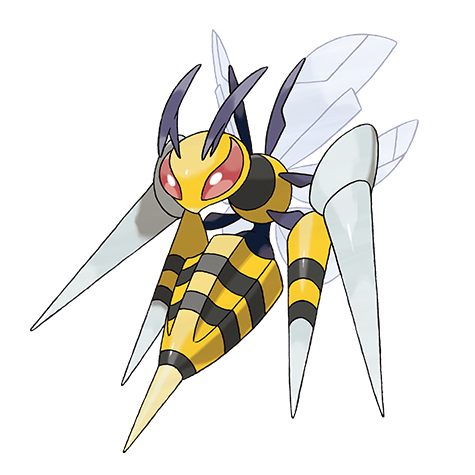 Mega Beedrill Pokemon 015 – miniatura i grafika Pokédex