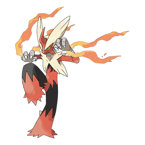 Mega Blaziken Pokemon 257 – miniatura i grafika Pokédex